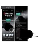 Buy 20 Pack Black KF-94 Disposable Face Masks - Made in Korea Adjustable Strap 3D Design Unisex | International Shipping Available - Buy Online on GoSupps.com