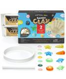 Arteza Kids Air-Dry Modeling Clay Kit - Handprint, Baby Footprint, and Paw Print Keepsake with Sandy Clay Tools - Kids Crafts and Sensory Play - Pack of 2 - Buy Online on GoSupps.com