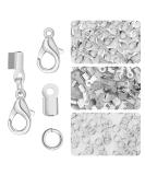450 Piece Jewelry Making Kit with Fold Over Cord End Caps, Jump Ring Connectors, Lobster Claw Clasps - Silver - Buy Online on GoSupps.com