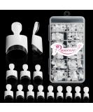 Ranrose French Nail Tips - 120PCS Short Square Press On Nails 12 Sizes Acrylic White Half Cover Nail Tips with Box - Buy Online on GoSupps.com