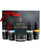 Christmas Gifts for Women - Gifts for her with Hyaluronic Acid Serum for Face + Vitamin C Serum + Aloe Vera Gel + Argan Oil + Moisturiser 5x30ml Gift Set Women - Gifts for Mum - Satin Naturel - Buy Online on GoSupps.com