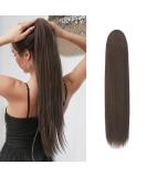 60cm Medium Brown Sofeiyan Ponytail Hair Extension - Natural Soft Synthetic Braid for Women - Buy Online on GoSupps.com
