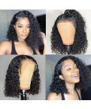 Legendhair 12 Inch Curly Bob Wigs | HD Transparent Lace Front Human Hair Wigs | Pre Plucked with Baby Hair | Natural Hairline | 150% Density | For Black Women - Buy Online on GoSupps.com