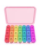 7-Day Pillbox with 3 Compartments - German Medication Organizer for Daily Use (Pink) - Ideal for Tablets & Vitamins - Buy Online on GoSupps.com