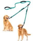 Petbonus Double Dog Leash for 2 Medium to Large Dogs - Adjustable Reflective Padded Handles - Perfect for Comfortable Walks (Green) - Buy Online on GoSupps.com