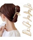 Buy Slipproof Big Hair Clips for Thick & Thin Hair - 5 Pack Metal Hair Claws for Women - Buy Online on GoSupps.com