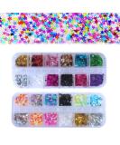 Buy 24 Boxes Holographic Nail Seedlettes | Kalolary Colorful Stars Confetti & Sequin Polish Flakes for DIY Manicure & Body Decor - International Shipping Available! - Buy Online on GoSupps.com