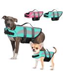 Petbank Life Jacket for Dogs - Adjustable Swimming Vest with Reflector Stripes | Buoyant Swim Suit for Small Medium & Large Dogs - Light Blue - Buy Online on GoSupps.com