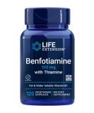 Life Extension Benfotiamine 100mg & Thiamine Supplement - Blood Sugar & Nerve Health Support - 120 Capsules - Gluten-Free, Non-GMO, Vegetarian - Buy Online on GoSupps.com
