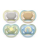 Philips Avent Ultra Air Schnuller-4 Pack BPA-free breathable pacifier for babies from 0-6 months including transport and sterilization box gray/green (model SCF085/65) 4-pack gray/green - Buy Online on GoSupps.com