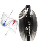 EARasers Noise Cancelling Earplugs - Reusable Soft Silicone Noise Reduction Musicians Comfort US Large Earplugs for Concert Dentist with Waterproof Black Keychain Carrying Case 19dB Peak Reduction - Buy Online on GoSupps.com