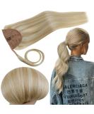 Runature 50cm Braid Extensions - Real Hair Ponytail with Blonde Highlights #18P613 - 80g Smooth Human Hair - Buy Online on GoSupps.com