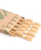 Daletu Bamboo Toothbrush Set - 10 Eco-Friendly Biodegradable Travel Toothbrushes with Soft Bristles | Reusable Natural Wood Toothbrushes for Sustainable Oral Care - Buy Online on GoSupps.com