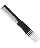 Kobe Pro Metal Prong Comb - Effortlessly Add Volume and Control to Hair Ergonomic Design Dual-Sized Teeth Stainless Steel section Pins Ideal for Back-combing Root Lift Sectioning and Smoothing. - Durable Anti-Static and Chemical Resistant - Buy Online on GoSupps.com