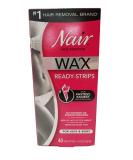 Nair Hair Remover Wax Ready-Strips 40 Count for Smooth Legs and Body - Buy Online on GoSupps.com
