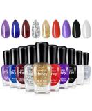 ANRONCH 10 Pcs Non Toxic Nail Polish Set - Quick Dry Water Based Nail Polish Kit for Girls, Women, and Teens - Easy Peel Off Formula - KA-3 - Buy Online on GoSupps.com