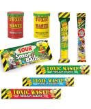 Toxic Waste Selection Pack - 8 different sour US candy treats totalling 295g - Buy Online on GoSupps.com