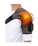 Heated Shoulder Wrap with Vibration | Electric Heating Pad Massager for Left/Right Shoulder | 3 Settings | LED Display - Buy Online on GoSupps.com