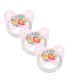 Dentistar Silikon Schnuller Set - Size 1 (0-6 Months) - BPA-Free Dental-Friendly Nipple - Made in Germany - Pink Flower Design - Buy Online on GoSupps.com