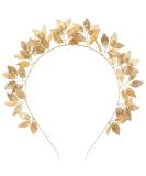 Minkissy Leaves Headband - Greek Goddess Costume Accessory for Weddings Pageants & Birthdays | Golden Luxury Hairpiece - Buy Online on GoSupps.com