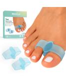 Welnove Toe Separators with 2 Loops - Pack of 12 Soft Gel Bunion Correctors - Big Toe Spacer for Bunion Pain and Overlapping Toe - Blue - Buy Online on GoSupps.com