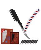 Homie Patented Straight Edge Razor for Men | Close Shaving with 11 Disposable Blades | Easy-to-Use Single Edge Razor with Safety Lock | Premium Barber White Quality - Buy Online on GoSupps.com