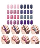 MUACHCHA 8 Pack 192 Pieces Colorful Acrylic False Nails Medium Length Square Press on Nails - DIY Nail Art Kit for Women/Girls - Manicure Salon Decor - Buy Online on GoSupps.com