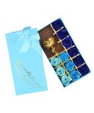 Rotumaty Floral Scented Rose Soap Set with Essential Oil and Flower Petals - Perfect Gifts for Women, Girls, Mom, Lover - Birthday, Valentine, Christmas - 12 PCS Blue - 13 Count - Buy Online on GoSupps.com