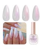 AZUREBEAUTY Vegan Shine White Nail Polish | Glitter Pearl Quick Dry Nail Enamel for DIY Manicure & Pedicure - Buy Online on GoSupps.com