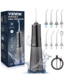 Mouth shower wireless electrical tooth cleaner Vimmk tooth shower Water Flosser 5 Modes & 8 nozzles USB-C Rechargeable water Flosser IPX7 waterproof 300ml water tank mouth cleaner (black) - Buy Online on GoSupps.com