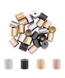 UNICRAFTALE About 24pcs 4 Colors Environmentally Vacuum Plating Column End Cap Metal Cord End Caps Stainless Steel Cord Caps Leather Cord Ends Bead Caps for DIY Jewelry Making 6mm Inner Dia 4 Colors/24pcs - Buy Online on GoSupps.com