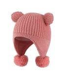 KAKU NANU Toddler Winter Hat with Double Pom Pom Earflap, Fleece Lined Beanie - Pink (6-12 Months) - Buy Online on GoSupps.com