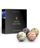 Birthday Gifts for Her 4X Handmade Bath Bombs - Organic Bath Bombs for Women with Natural Essential Oil and Bio Shea Butter - Birthday Gifts for Mum Sister Women Gifts - Gift Box by Satin Naturel 4 Count (Pack of 1) - Buy Online on GoSupps.com