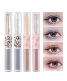 Erinde Liquid Glitter Eyeshadow Set - Silver Glitter Eyeliner and Matte & Shiny Eye Shadows - Long Lasting & Highly Pigmented - 4PCS - Buy Online on GoSupps.com