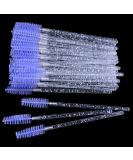 300PCS Disposable Mascara Wands Spoolie Brush Crystal Eyebrow Brushes Eyelash Extension Applicator Makeup Kits.myaokue-up (White-Light Purple) - Buy Online on GoSupps.com