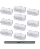 10-Piece Double-Sided Nail Brush Set with Hard Bristles & 5 Nail Files - Perfect for Hand Washing & Bathroom Sink Cleaning - Buy Online on GoSupps.com