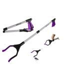 32" GrabRunner Folding Reacher Grabber Tool with Magnet(Purple) - Buy Online on GoSupps.com