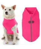 Gooby Zip Up Fleece Dog Sweater - Warm Pullover Fleece Step-in Dog Jacket Winter Small Dog Sweater - Perfect On The Go Dog Sweaters for Small Dogs to Medium Dogs for Indoor and Outdoor Use Medium chest (17.5") Pink - Buy Online on GoSupps.com