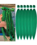 YDDM Pre Stretched Braiding Hair Extensions - 32 Inch Jumbo Green Braids (6 Packs) - Kunsthaar Art Hair for Braids - Buy Online on GoSupps.com