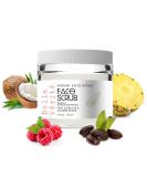 Shop Bella V rit Vegan Exfoliating Face Scrub | 2 Month Supply | Made in USA | Fruit Extracts & Jojoba Seeds for Radiant Skin - Buy Online on GoSupps.com
