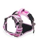 Dociote Anti Zug Dog harry Breast harness safety harness with handle and reflector strip No Pull dishes for middle & large dogs M Tarn pink camouflage m (1 Pack)
