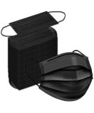 Egook Black Disposable Face Masks - 100 Pack 3 Ply Masks (Black) - 100 Pack - Buy Online on GoSupps.com