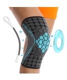 Buy JBT Knee Braces for Pain Relief - Compression Knit with Patella Gel Pad & Stabilizers | X-Large Blue - Buy Online on GoSupps.com