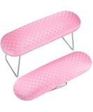 Nail Arm Rest Microfiber Leather Manicure Pillow with Stainless Steel Stand - Pink Nail Art Hand Pillow for Women and Girls - Buy Online on GoSupps.com