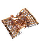 Peineta M gica | Magic Hair Comb & Clip for Women | Stylish Double Slide Stretchy Flower Bead Hair Accessory | Perfect for Parties & Easy Styling - Buy Online on GoSupps.com