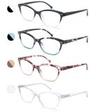 Buy MODFANS Women Reading Glasses 2.0 - 4 Stylish Pairs with Comfort Spring Hinges & Pouch | Fashionable Ladies Readers Mix Colors - Buy Online on GoSupps.com
