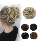 Silk-Co Hair Part with Rubber Band - Wavy Soft Dutt Hair Extensions 55g Ash Blonde Messy Bun Updos - Buy Online on GoSupps.com
