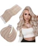 Easyouth Real Hair Extensions - 22 Remy Tape In Ash Blonde & Light Blonde Mix - 50g #18P24 - Buy Online on GoSupps.com