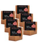 Simply Vedic Pink Kaolin Clay Soap Bar 6-Pack with Rose Essential Oil - Hand-Made Gift Set for Men & Women, Cold Pressed with Coconut Oil - Body, Hand, Face - 3.5 Oz. x 6 - Buy Online on GoSupps.com