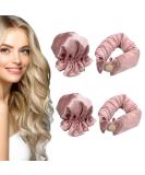 2 Pack Overnight Blowout Bun Bons Satin Heatless Curling Set for Long & Medium Hair Heatless Curlers Bun for Girls Women Sleeping Styling Hairdressing DIY Curlers Hair Tools (Pink) - Buy Online on GoSupps.com